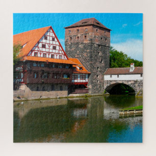 Oude Stad Neurenberg Duitsland. Legpuzzel