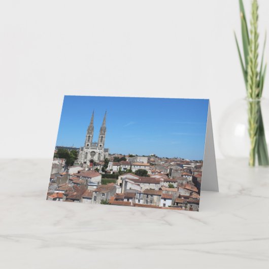 Oude stad Niort Skyline, Frankrijk Kaart (Voorkant)