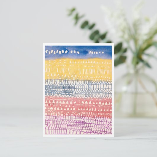 "Oude Stad (Overzicht)" Schilderij van Paul Klee Briefkaart (Staand voorkant)