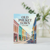 Oude stad Phuket Thailand Briefkaart (Staand voorkant)
