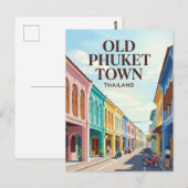 Oude stad Phuket Thailand Briefkaart (Voorkant / Achterkant)