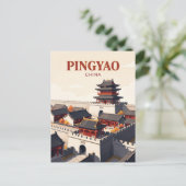 Oude stad Pingyao China Briefkaart (Staand voorkant)