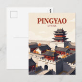 Oude stad Pingyao China Briefkaart (Voorkant / Achterkant)