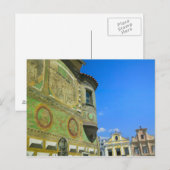 Oude stad plein omringd door 16e-eeuws briefkaart (Voorkant / Achterkant)
