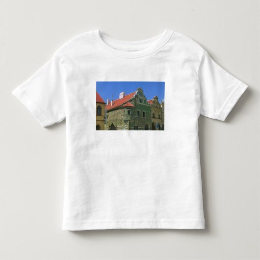 Oude stad plein omringd door 16e-eeuwse 2 kinder shirts (Voorkant)