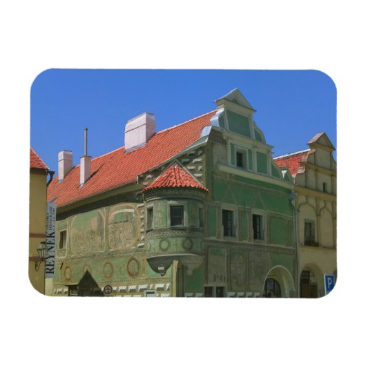 Oude stad plein omringd door 16e-eeuwse 2 magneet (Horizontaal)