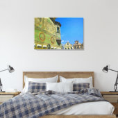 Oude stad plein omringd door 16e-eeuwse canvas afdruk (Insitu (Slaapkamer))