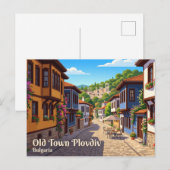Oude Stad Plovdiv Bulgarije Briefkaart (Voorkant / Achterkant)