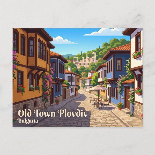 Oude Stad Plovdiv Bulgarije Briefkaart (Voorkant)