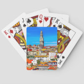 Oude stad Porto met tower Clerigos Pokerkaarten (Achterkant)