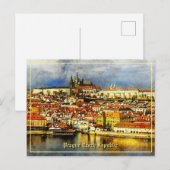 Oude stad Praag (Praha) vanaf Bridge Tower Briefka Briefkaart (Voorkant / Achterkant)