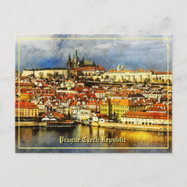 Oude stad Praag (Praha) vanaf Bridge Tower Briefka Briefkaart