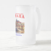 Oude stad Praag. Tsjechië. Matglas Bierpul (Voorkant rechts)