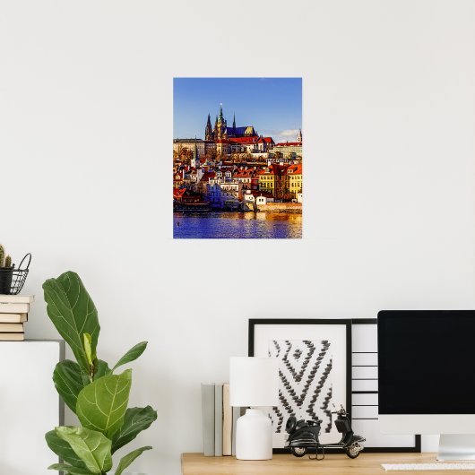 Oude stad Praag. Tsjechië. Poster (Thuiskantoor)