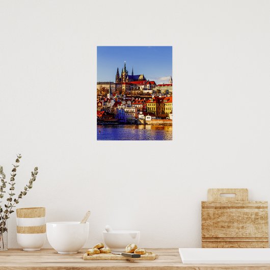 Oude stad Praag. Tsjechië. Poster (Keuken)