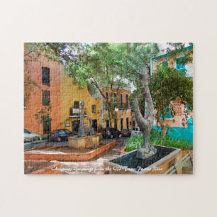 Oude Stad Puerto Rico. Kerstgroeten Puzzel