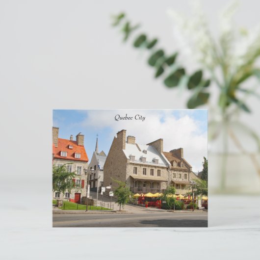 Oude stad Quebec, Fotografie Briefkaart (Staand voorkant)