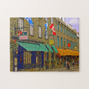 Oude stad Quebec. Legpuzzel