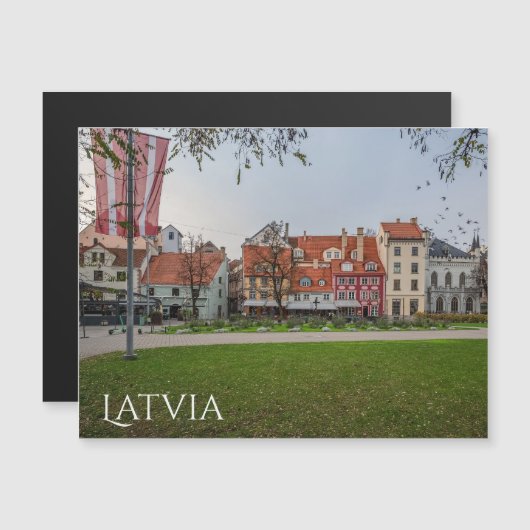Oude stad Riga in het najaar (Voorkant / Achterkant)