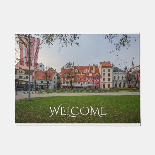 Oude stad Riga in het najaar Deurmat (Voorkant)