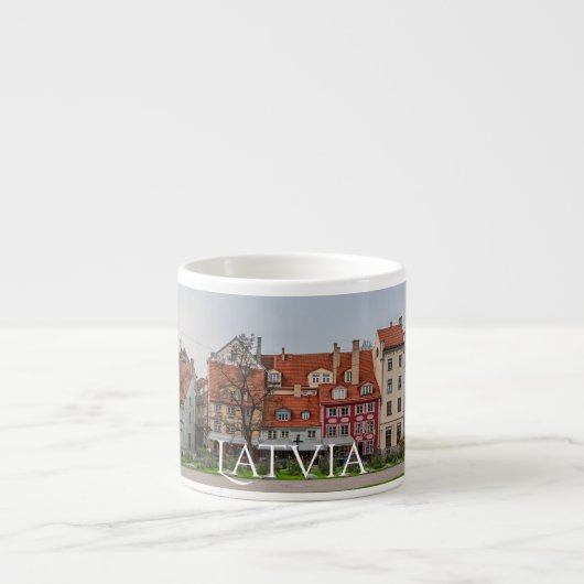 Oude stad Riga in het najaar Espresso Kop (Voorkant)