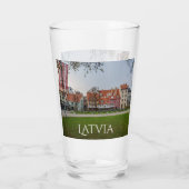 Oude stad Riga in het najaar Glas (Achterkant)