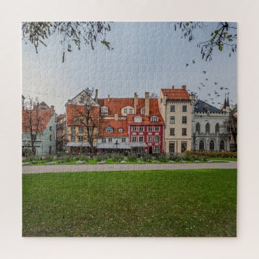 Oude stad Riga in het najaar Legpuzzel (Verticaal)