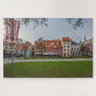 Oude stad Riga in het najaar Legpuzzel