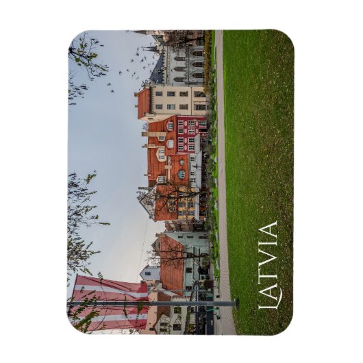 Oude stad Riga in het najaar Magneet (Verticaal)