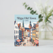 Oude Stad Riga Letland Briefkaart (Staand voorkant)