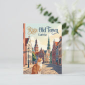 Oude Stad Riga Letland Briefkaart (Staand voorkant)