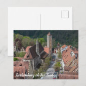 Oude stad Rothenburg ob der tauber Briefkaart (Voorkant / Achterkant)