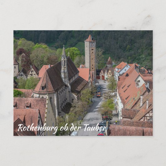 Oude stad Rothenburg ob der tauber Briefkaart (Voorkant)