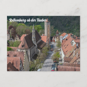 Oude stad Rothenburg ob der tauber Briefkaart