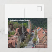 Oude stad Rothenburg ob der tauber Briefkaart (Voorkant / Achterkant)