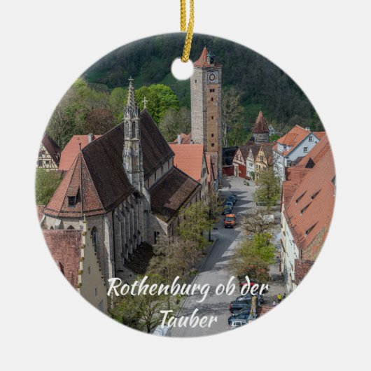 Oude stad Rothenburg ob der tauber Keramisch Ornament (Voorkant)