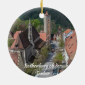 Oude stad Rothenburg ob der tauber Keramisch Ornament (Achterkant)