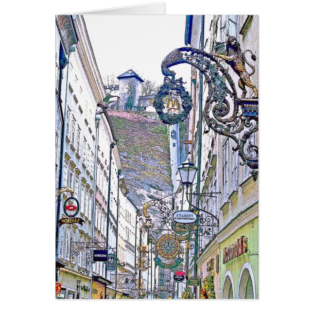 Oude stad Salzburg (Voorkant)