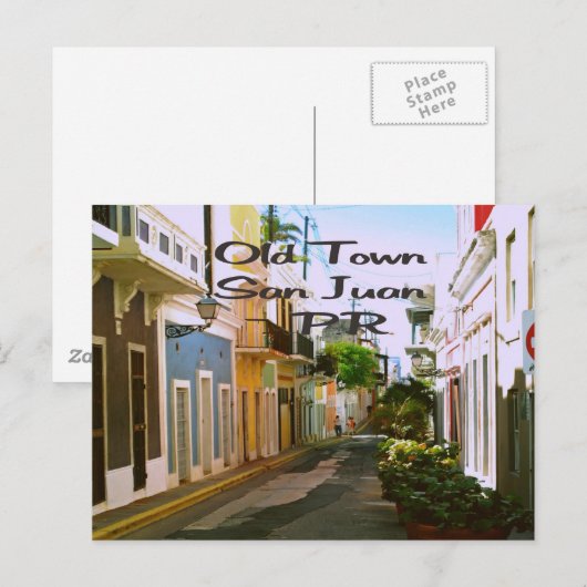Oude stad San Juan Puerto Rico Briefkaart (Voorkant / Achterkant)