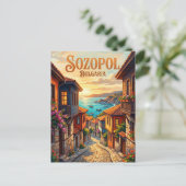 Oude Stad, Sozopol Bulgarije Briefkaart (Staand voorkant)