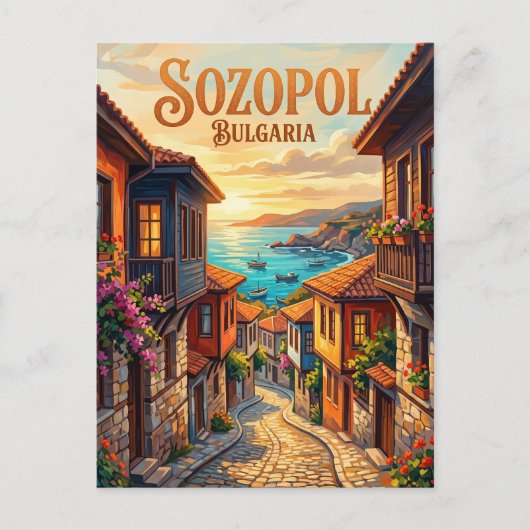 Oude Stad, Sozopol Bulgarije Briefkaart (Voorkant)