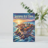 Oude Stad Sozopol Bulgarije Briefkaart (Staand voorkant)