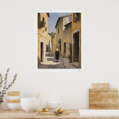 Oude Stad Steeg Figuur Canvas, Dorpsstraat van Ste Poster (Keuken)