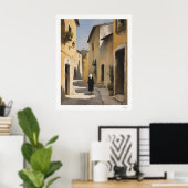 Oude Stad Steeg Figuur Canvas, Dorpsstraat van Ste Poster (Thuiskantoor)