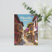 Oude Stad Steeg, Plovdiv Bulgarije Briefkaart (Staand voorkant)
