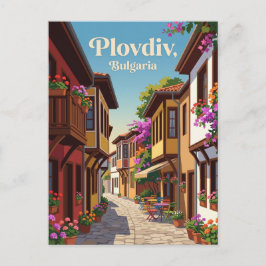 Oude Stad Steeg, Plovdiv Bulgarije Briefkaart