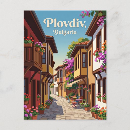 Oude Stad Steeg, Plovdiv Bulgarije Briefkaart (Voorkant)