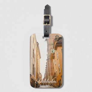 Oude Stad, Stockholm, Zweden Souvenir Bagagelabel