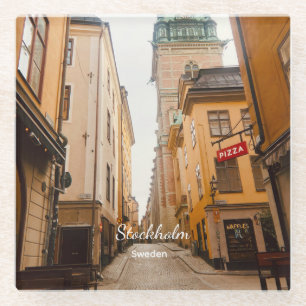 Oude Stad, Stockholm, Zweden Souvenir Glazen Onderzetter