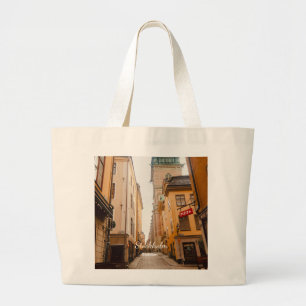 Oude Stad, Stockholm, Zweden Souvenir Grote Tote Bag